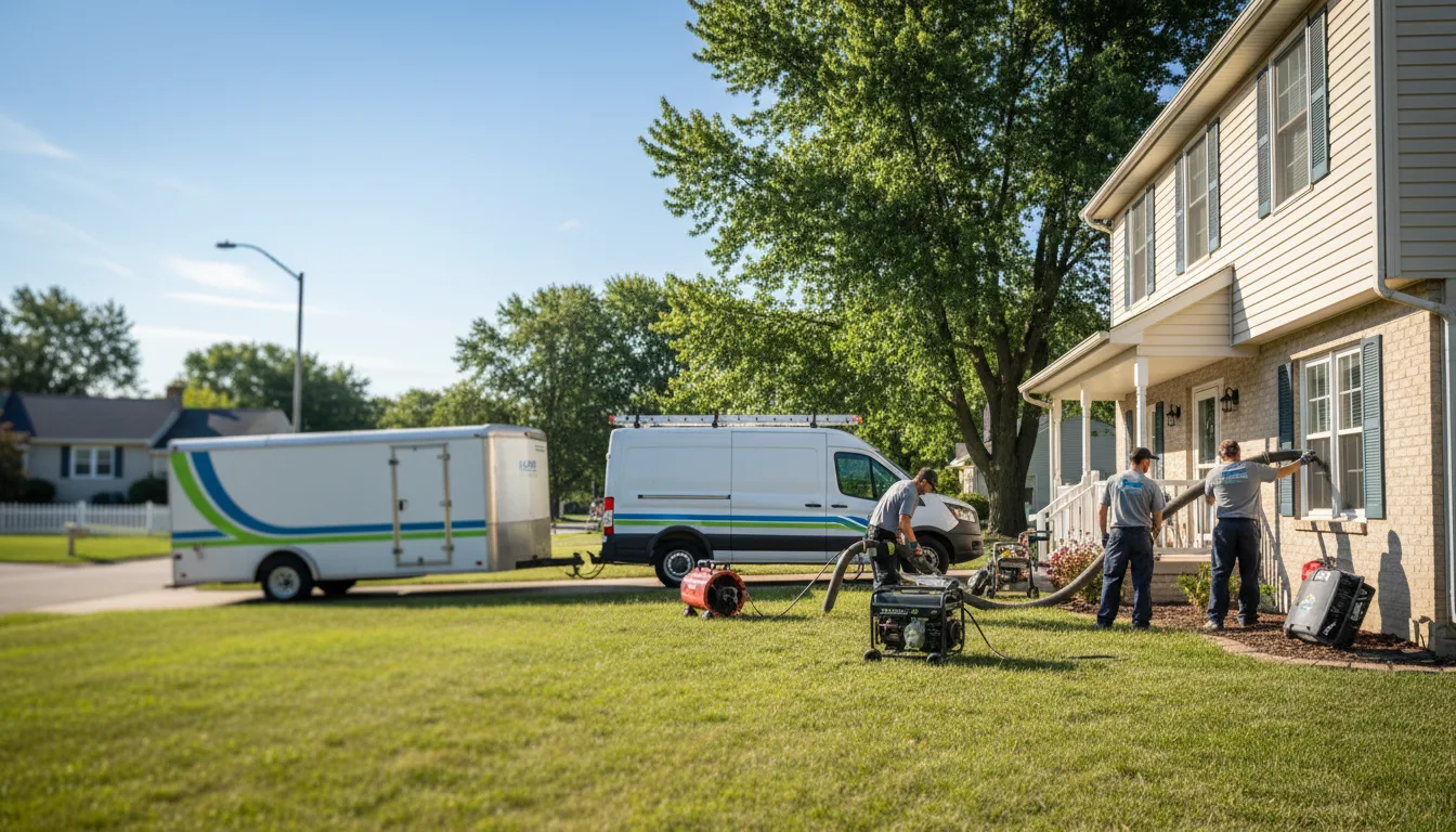 Flooded Basement Restoration And Cleanup With Repair in Spalding, MI near me